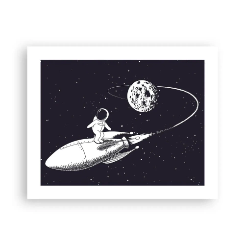 Affiche - Poster - Surfeur de l'espace - 50x40 cm