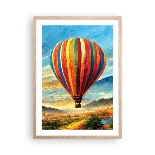 Affiche dans un chêne clair - Poster - Dans le silence on voit mieux - 50x70 cm