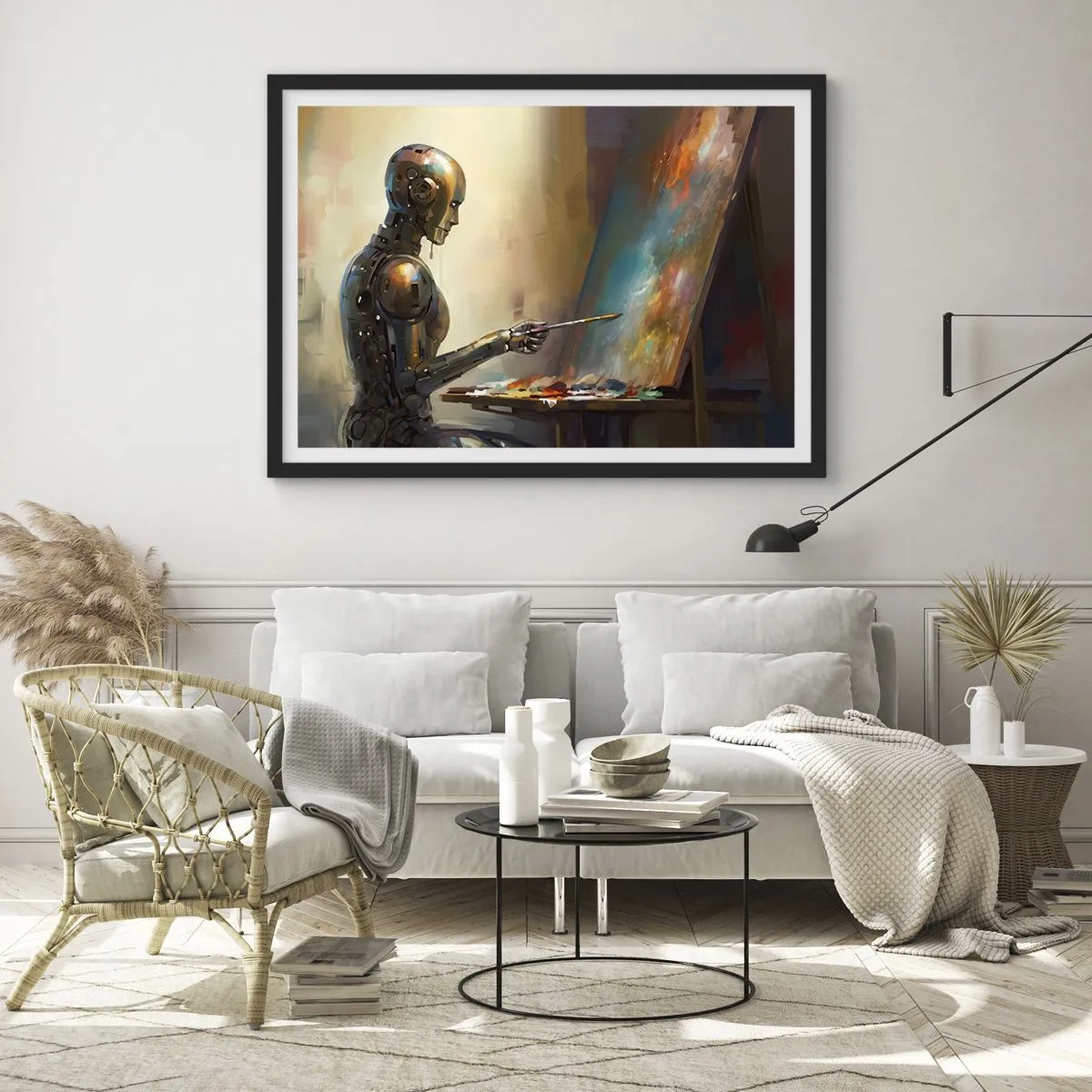 Affiche dans un cadre noir - Poster - L'art du futur - 50x40 cm