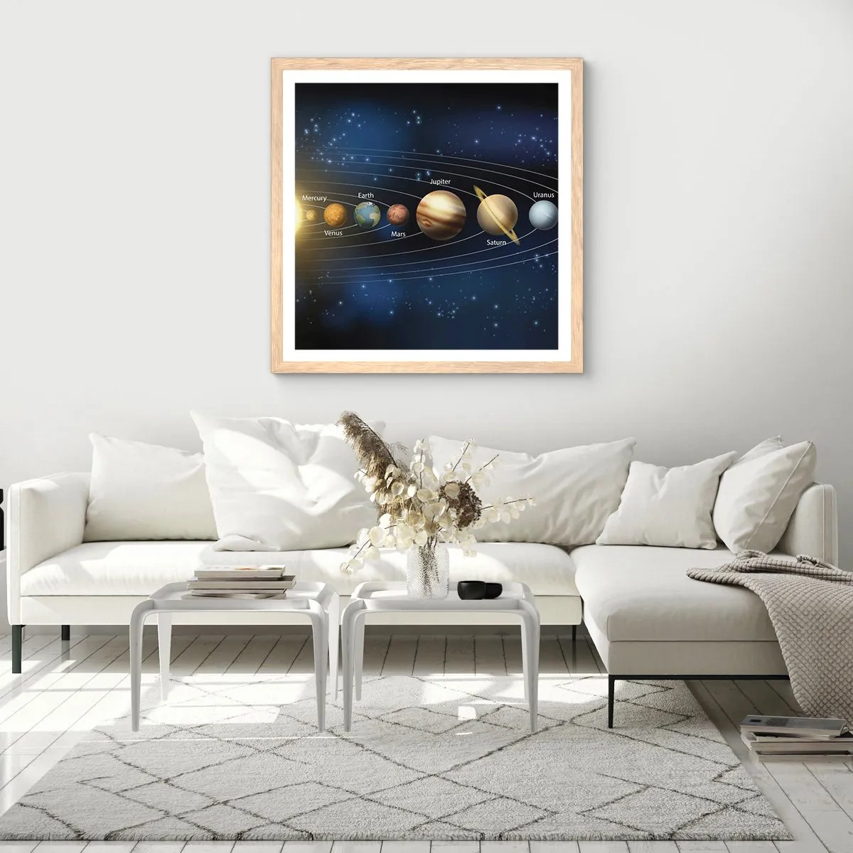 Affiche dans un chêne clair - Poster - L'une des dix - 30x30 cm