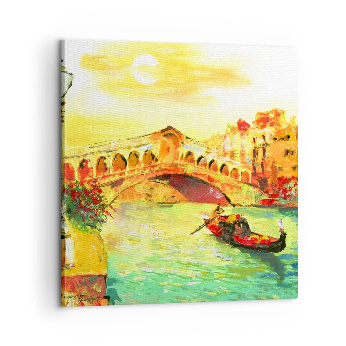 Impression sur toile - Image sur toile - Un pèlerinage d'amoureux - 60x60 cm