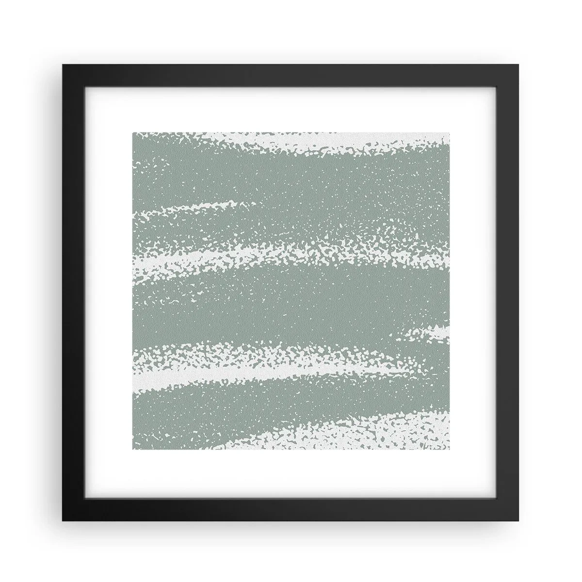 Affiche dans un cadre noir - Poster - Abstraction dans un climat hivernal - 30x30 cm