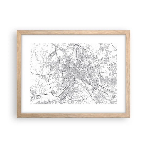 Affiche dans un chêne clair - Poster - Cercle romain - 40x30 cm