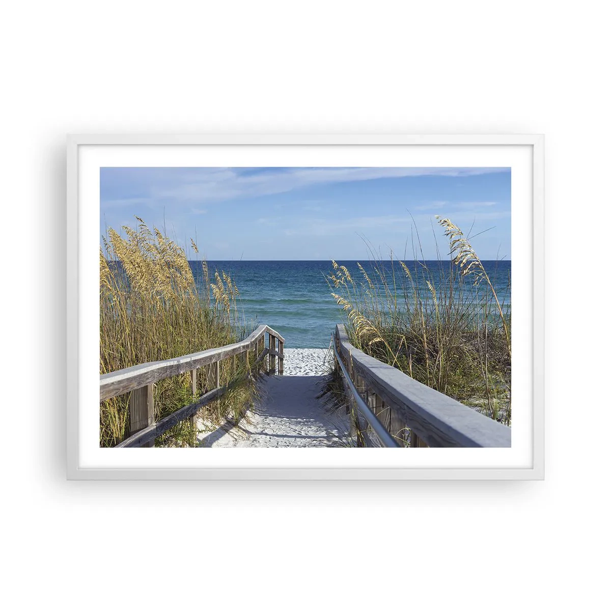 Affiche dans un cadre blanc - Poster - Au soleil, sous le vent - 70x50 cm