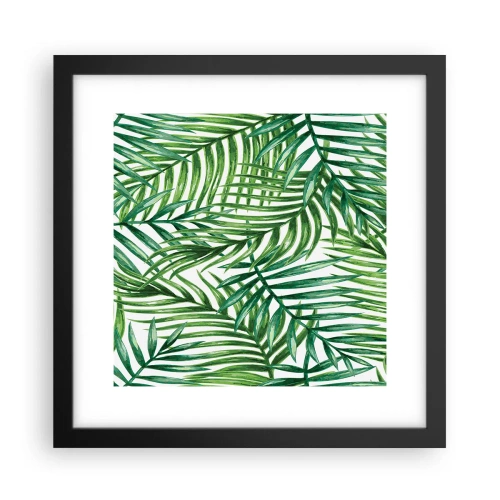 Affiche dans un cadre noir - Poster - Sous la canopée verte - 30x30 cm