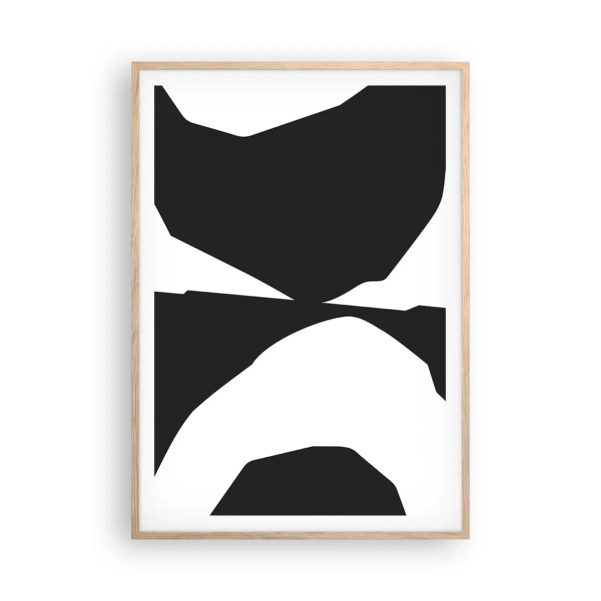 Affiche dans un chêne clair - Poster - Positif négatif - 70x100 cm