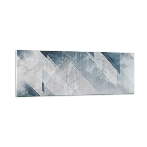 Impression sur verre - Image sur verre - Composition spatiale - mouvement gris - 90x30 cm