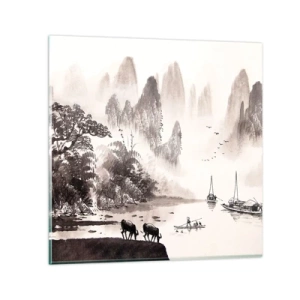 Impression sur verre - Image sur verre - Le quotidien exotique de l'Orient - 30x30 cm