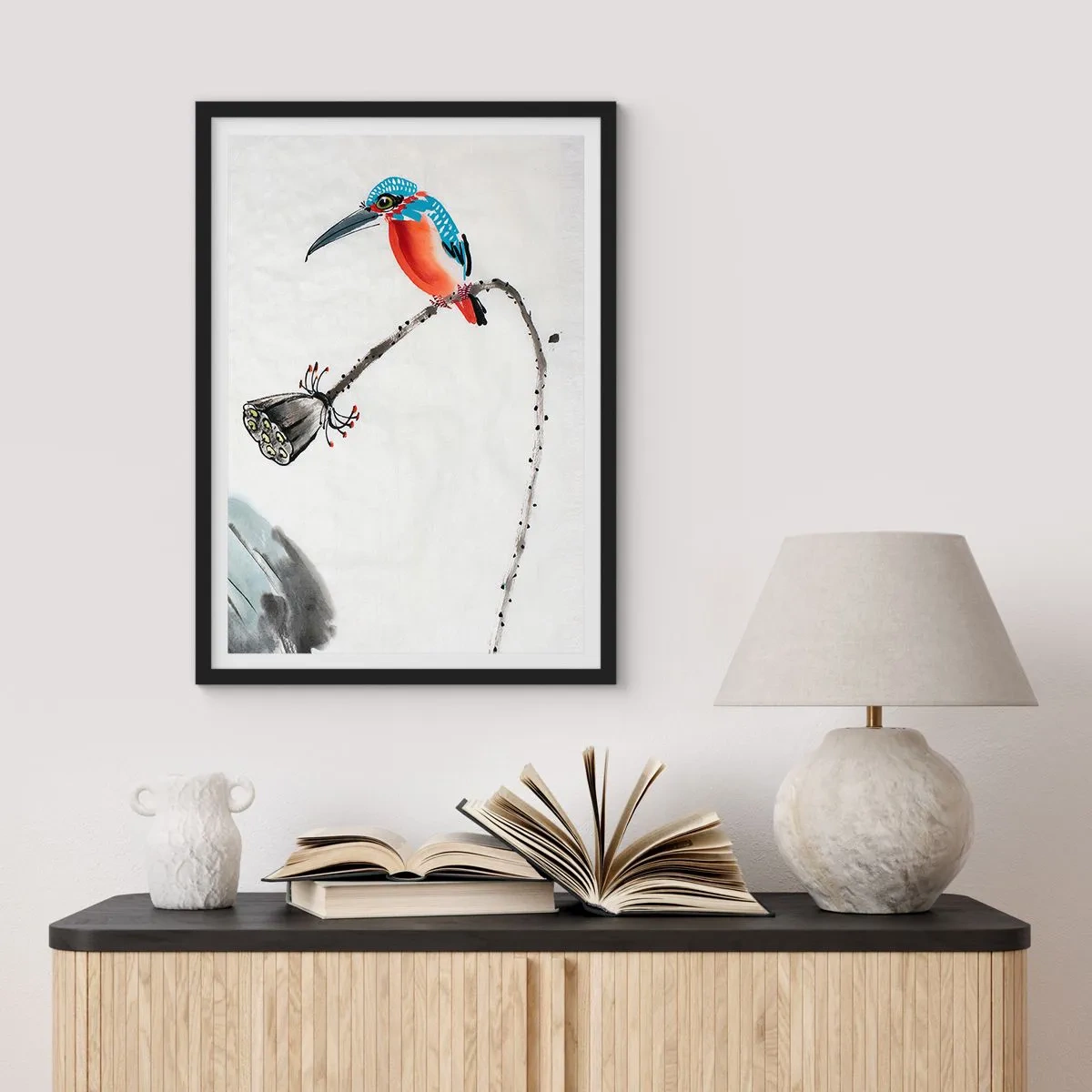 Affiche dans un cadre noir - Poster - La vie du champ - 61x91 cm