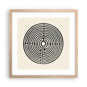 Affiche dans un chêne clair - Poster - Ordre mystérieux - 40x40 cm