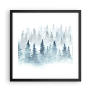 Affiche dans un cadre noir - Poster - Enveloppé de brouillard - 40x40 cm