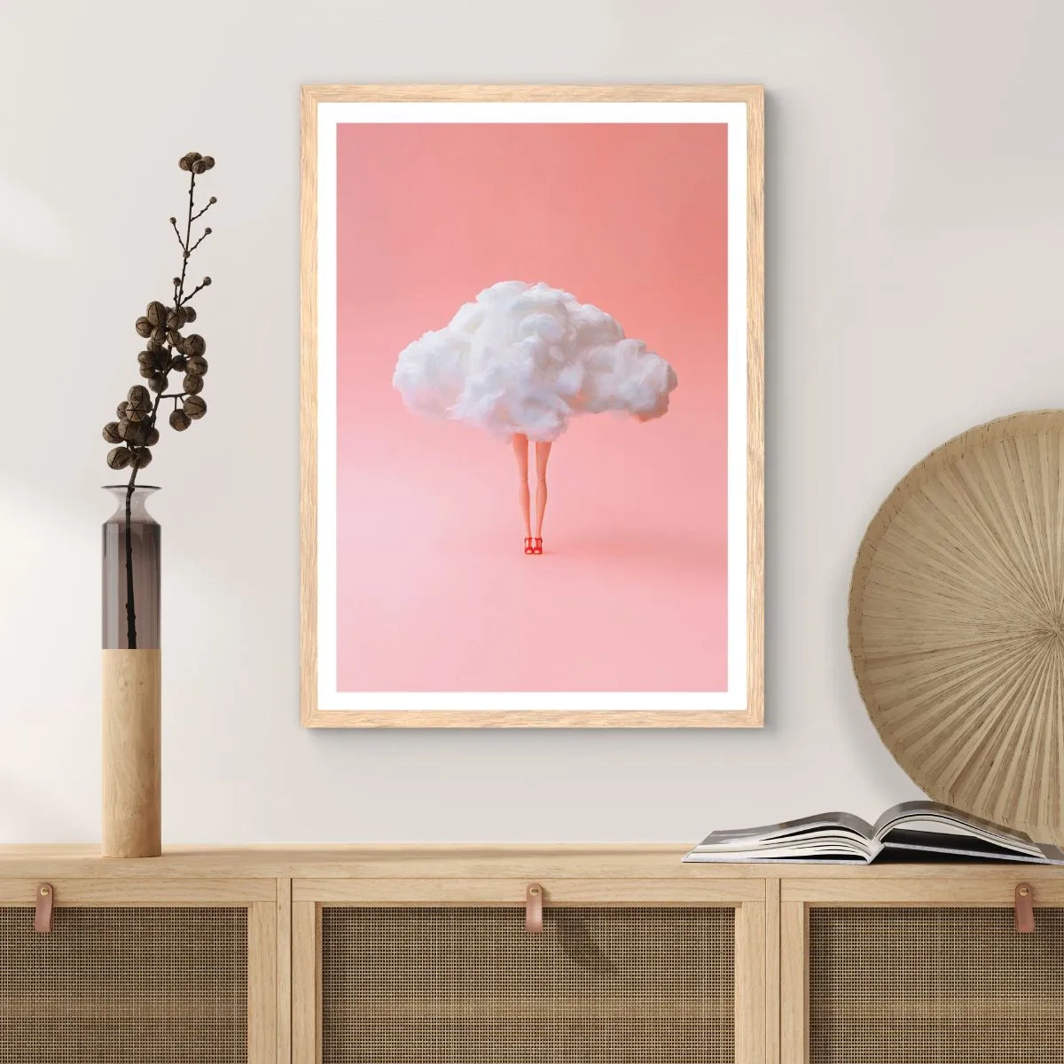 Affiche dans un chêne clair - Poster - Douce promesse - 70x100 cm