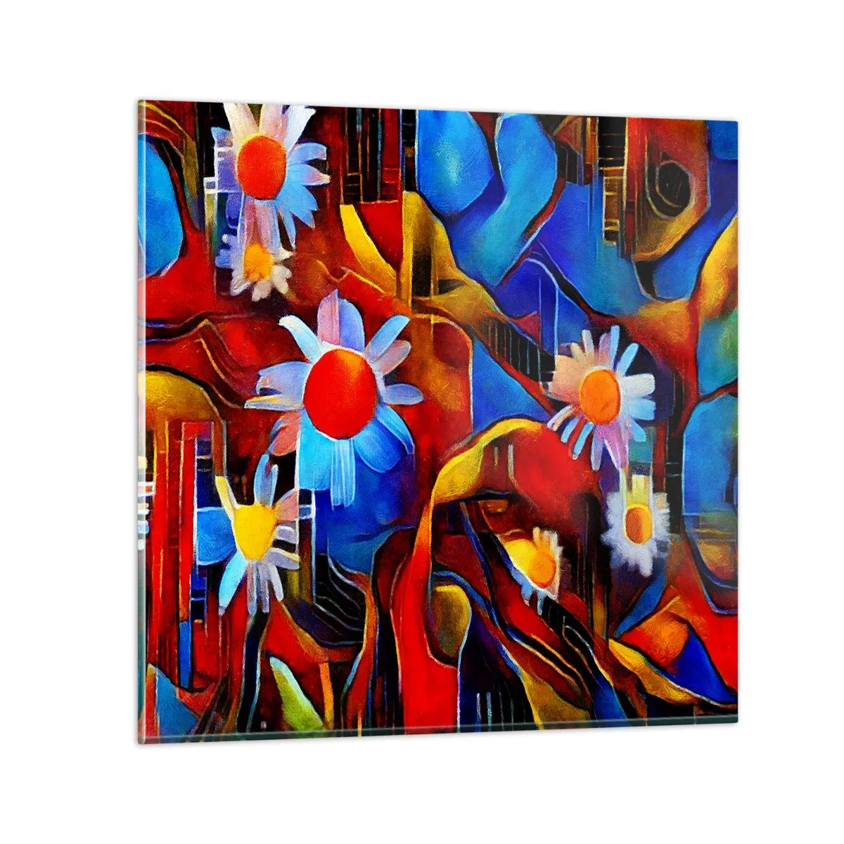 Impression sur verre - Image sur verre - Les couleurs de la vie - 70x70 cm