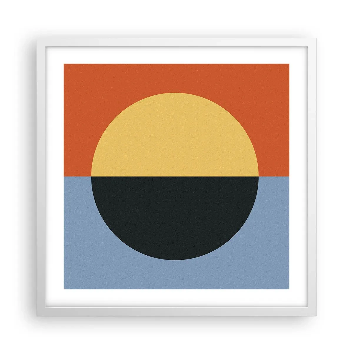 Affiche dans un cadre blanc - Poster - Composition de chaleur et de fraîcheur - 50x50 cm