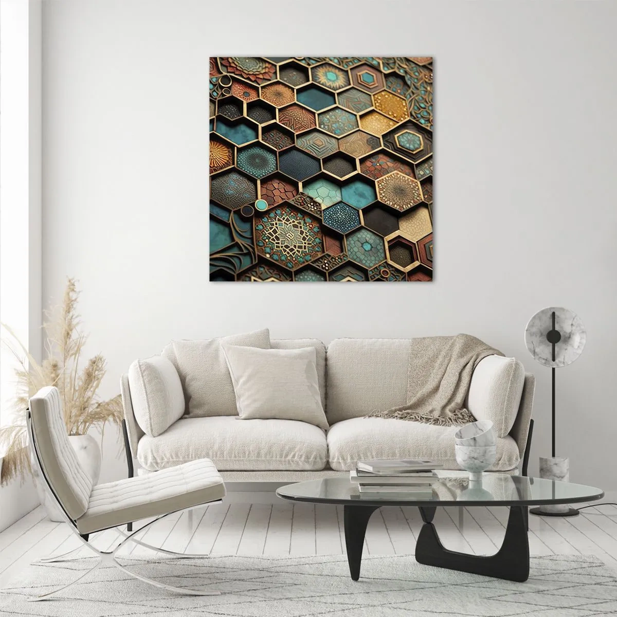 Impression sur verre - Image sur verre - Ornements arabes – variation - 30x30 cm