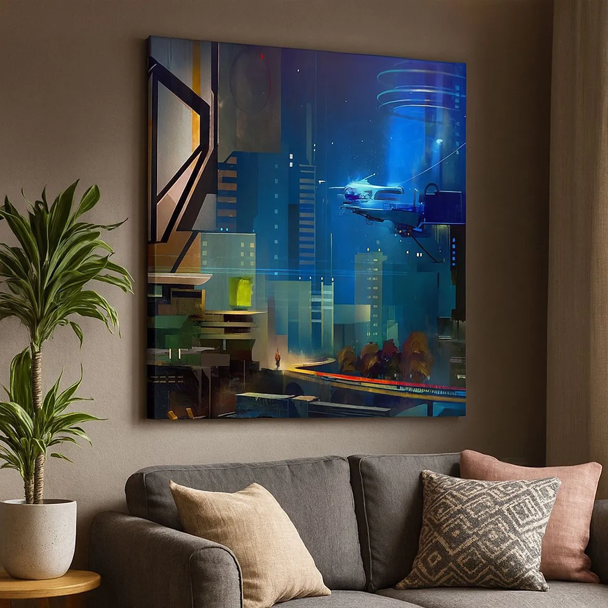 Impression sur toile - Image sur toile - Dans le futur proche - 30x30 cm