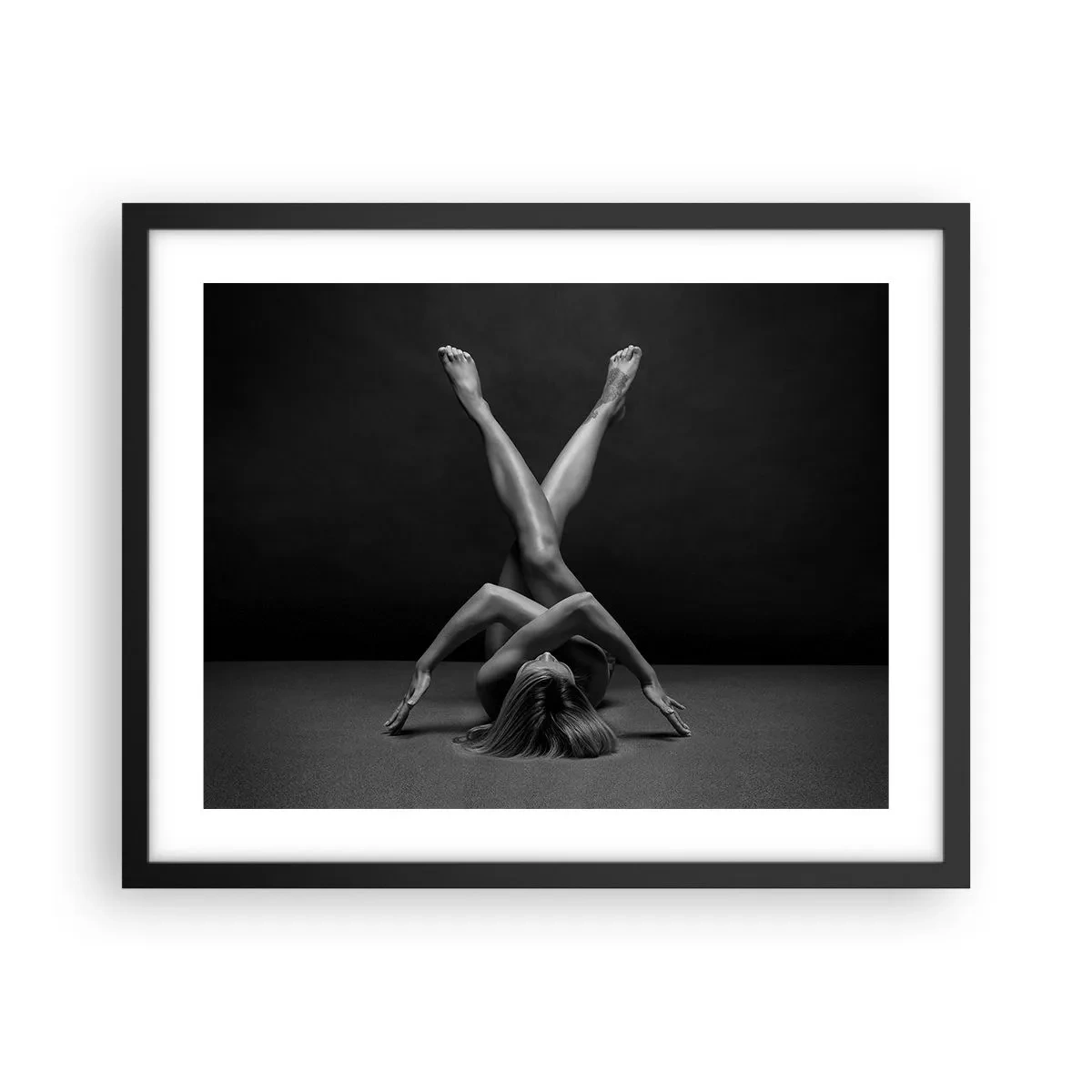 Affiche dans un cadre noir - Poster - Géométrie de la nudité - 50x40 cm