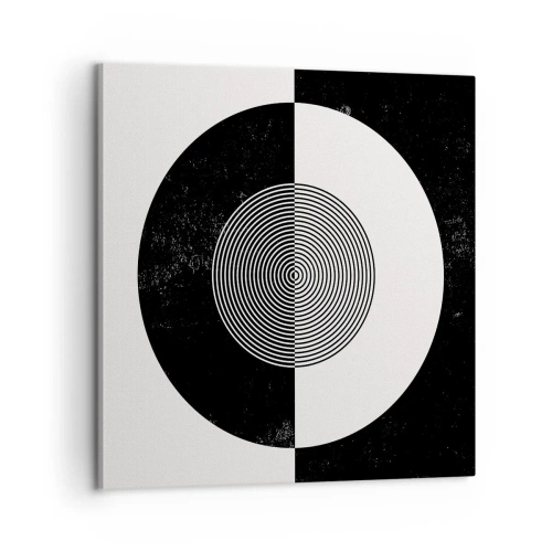 Impression sur toile - Image sur toile - Harmonie de noir et blanc - 60x60 cm