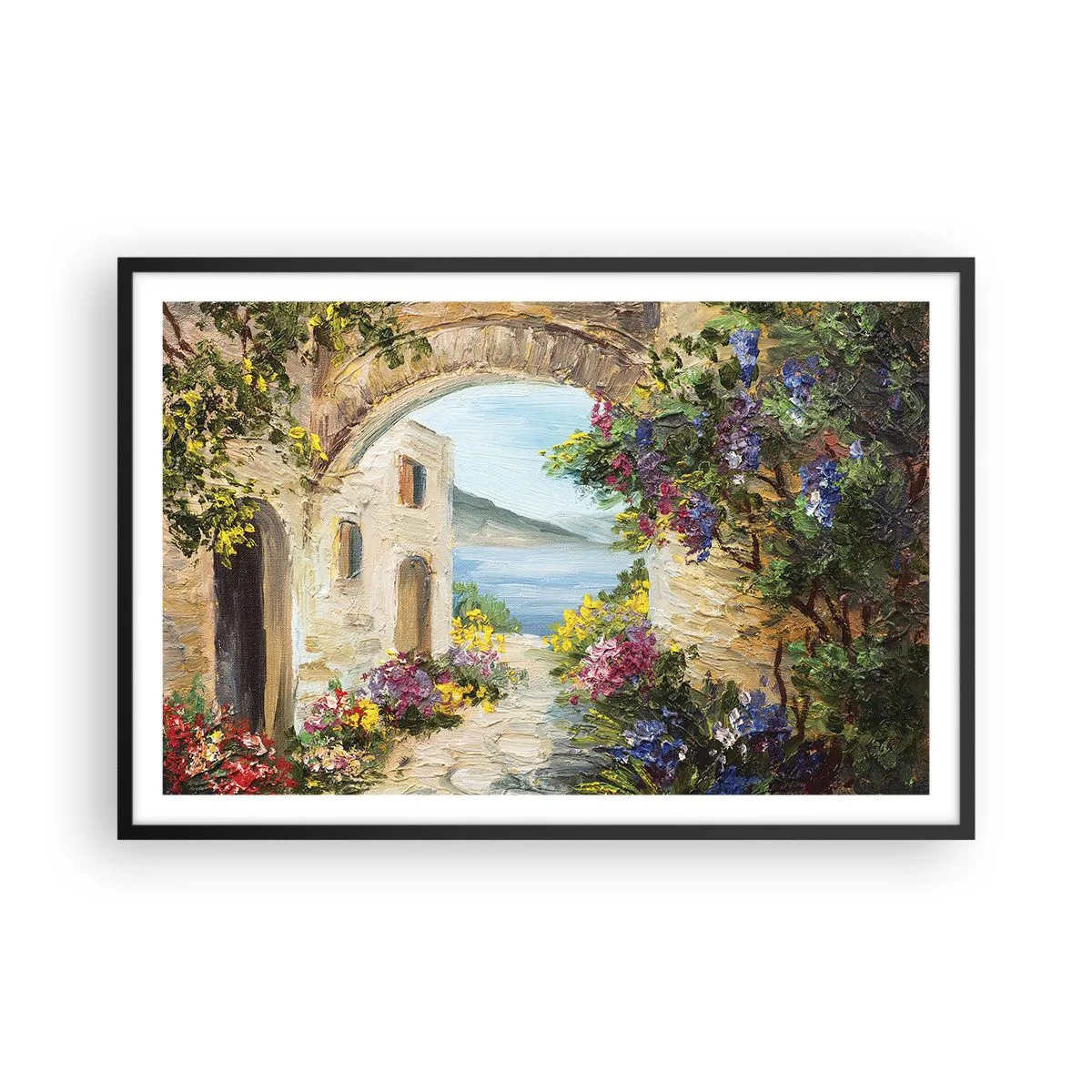 Affiche dans un cadre noir - Poster - Le charme d'une province côtière - 91x61 cm