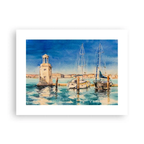 Affiche - Poster - Lagune ensoleillée - 40x30 cm