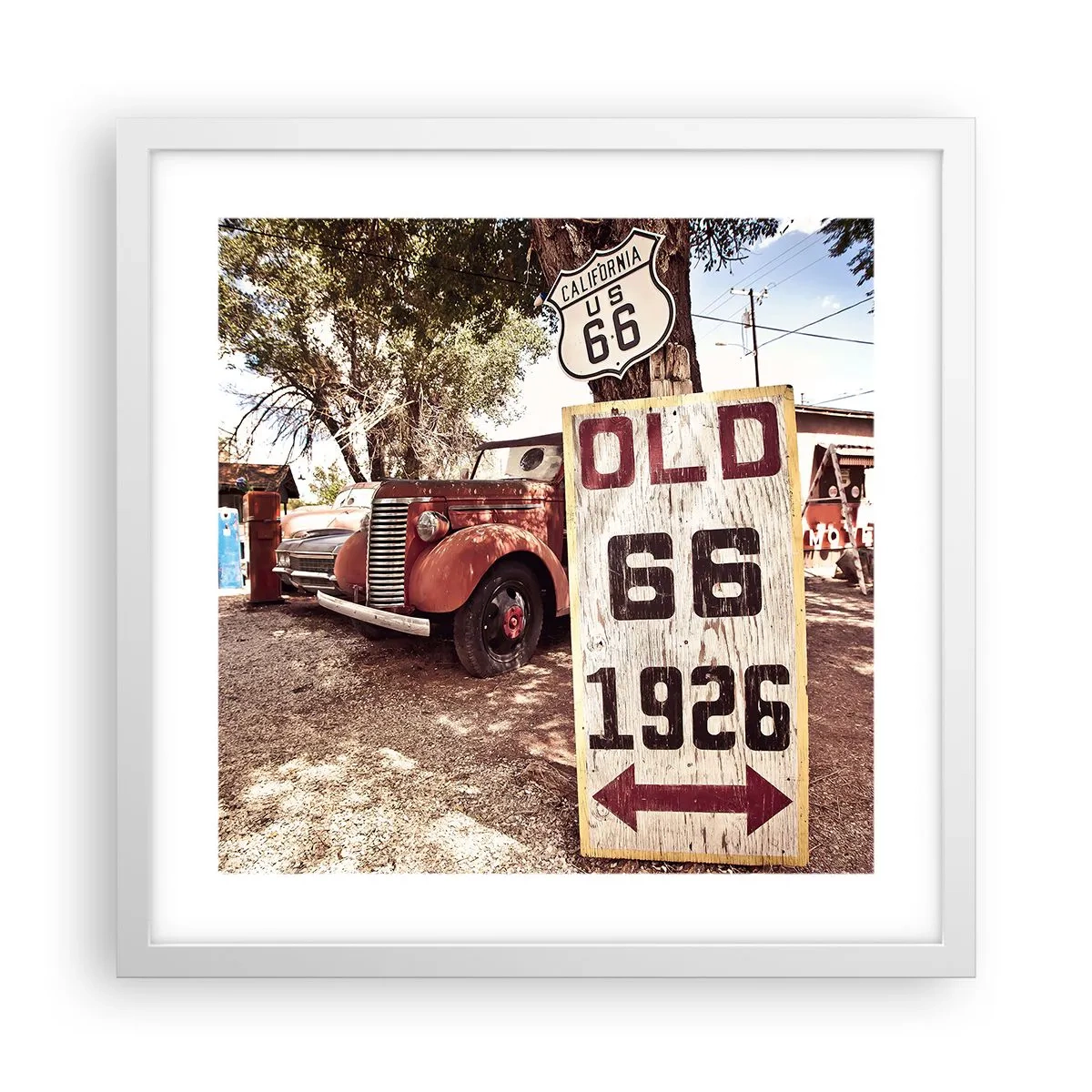 Affiche dans un cadre blanc - Poster - La légende de la province américaine - 40x40 cm