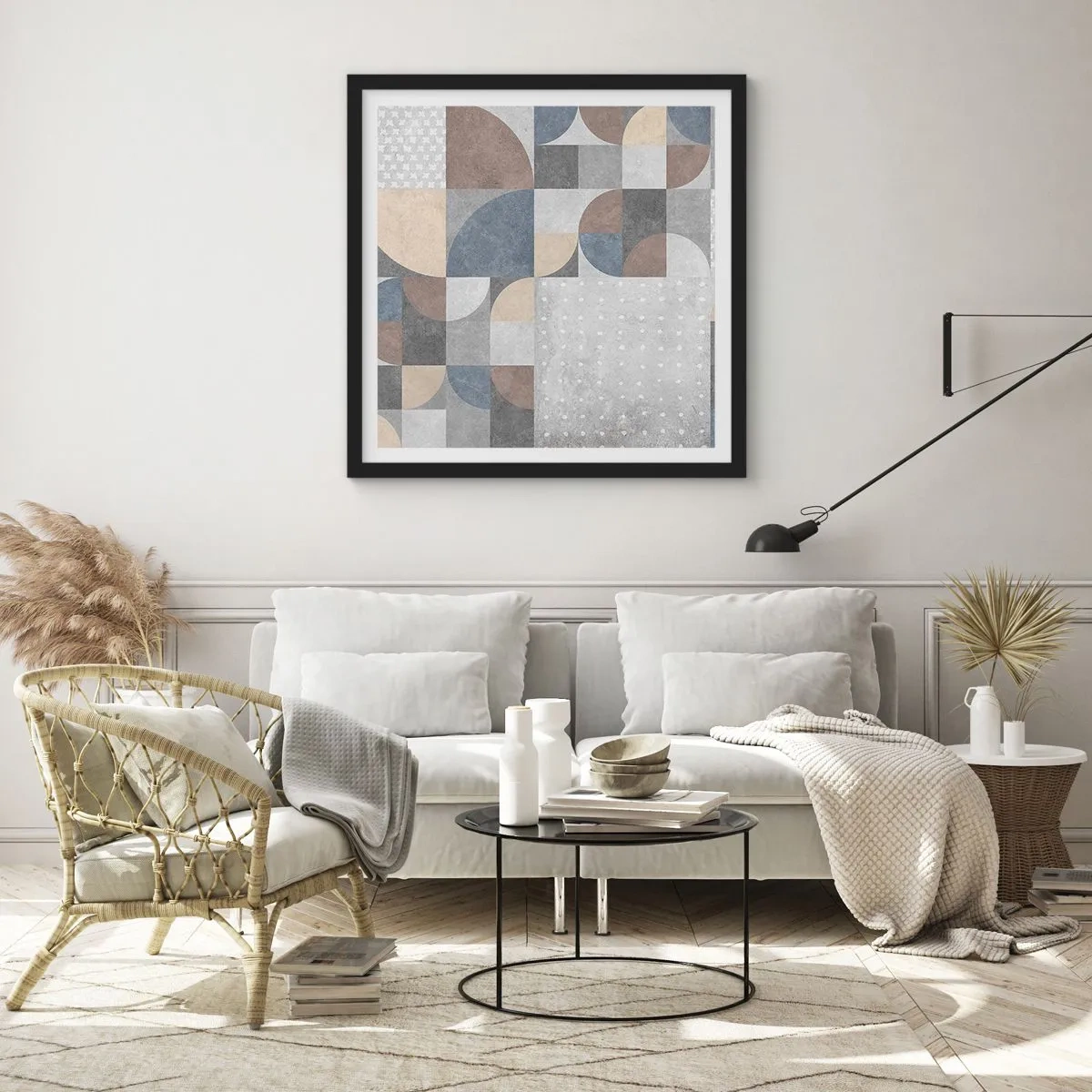 Affiche dans un cadre noir - Poster - Fantaisie de la céramique - 50x50 cm