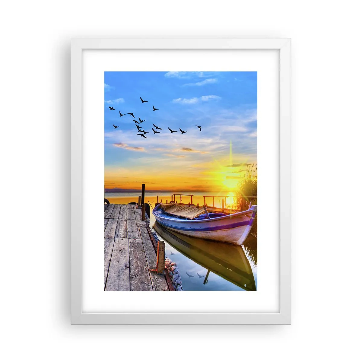 Affiche dans un cadre blanc - Poster - Au revoir, à demain - 30x40 cm