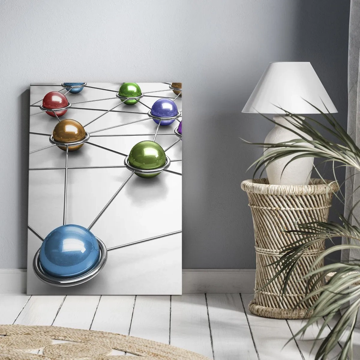 Impression sur toile - Image sur toile - Toile d'araignée cosmique - 65x120 cm