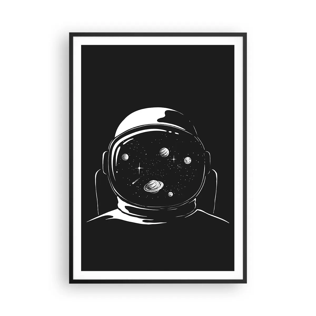 Affiche dans un cadre noir - Poster - Sympa la vue - 70x100 cm