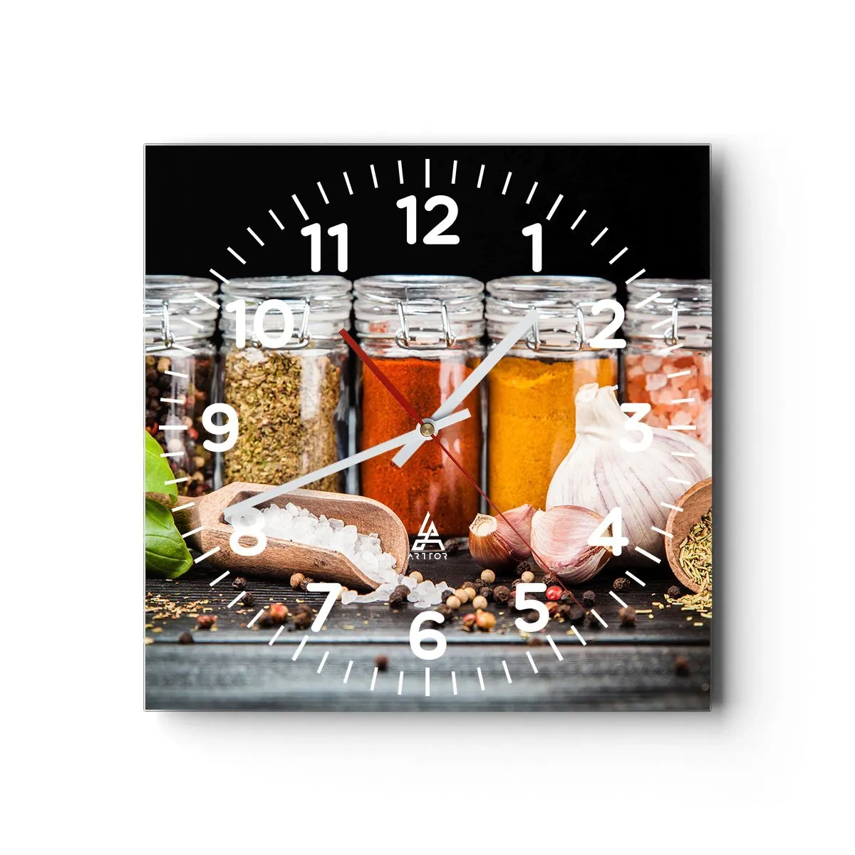 Horloge murale - Pendule murale - Pour que la vie ait du goût - 40x40 cm