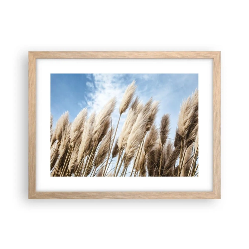 Affiche dans un chêne clair - Poster - Caresse ensoleillée et venteuse - 40x30 cm