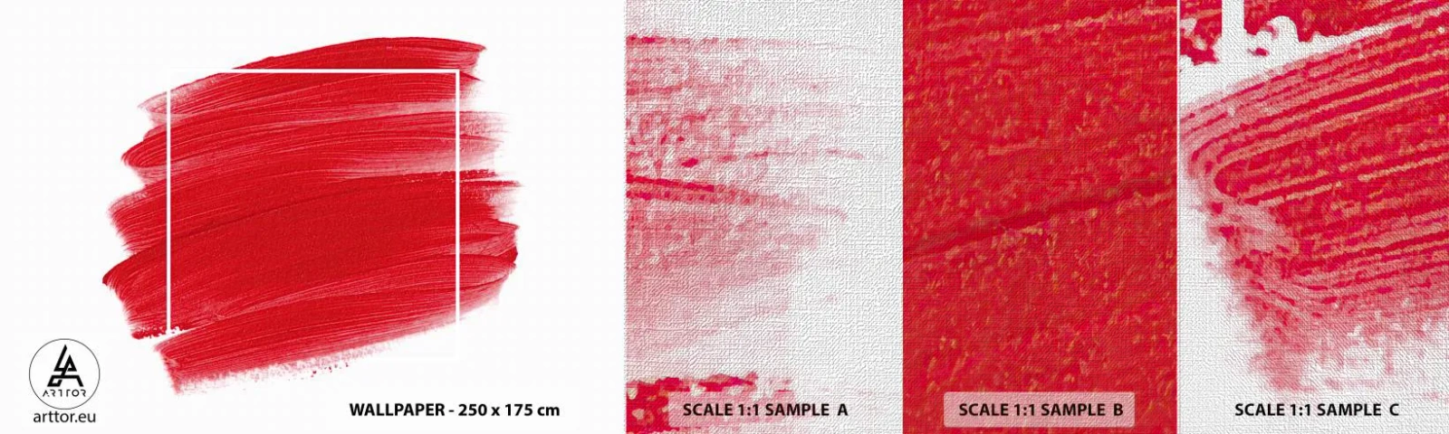 Échantillon de Papier Peint Premium Canvas - En dehors du cadre - Abstraction, Morceau, Minimalisme - 100x30 cm