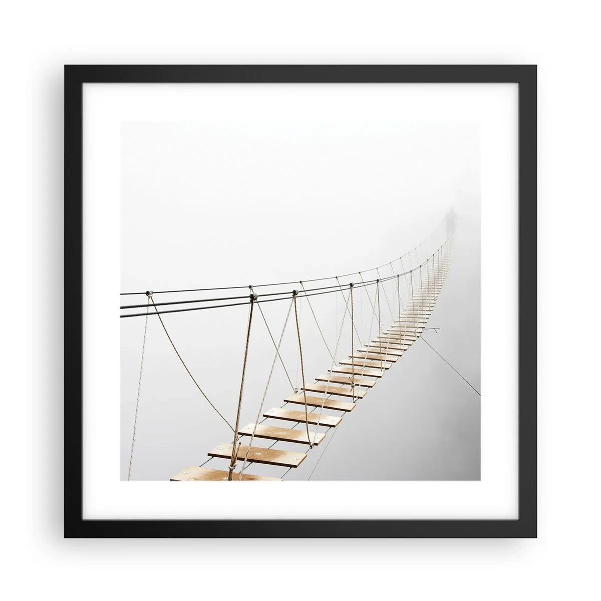 Affiche dans un cadre noir - Poster - Où cela va-t-il te mener? - 40x40 cm