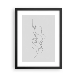 Affiche dans un cadre noir - Poster - Chaleur de désir renaissant - 30x40 cm