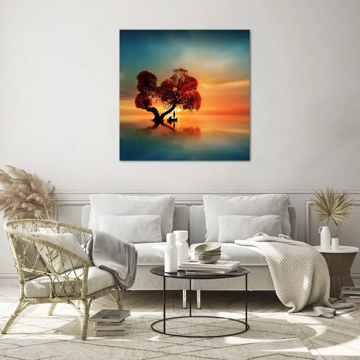 Impression sur verre - Image sur verre - Plénitude et éloignement sans monde - 60x60 cm