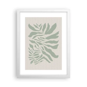 Affiche dans un cadre blanc - Poster - Brindille d'émeraude - 30x40 cm