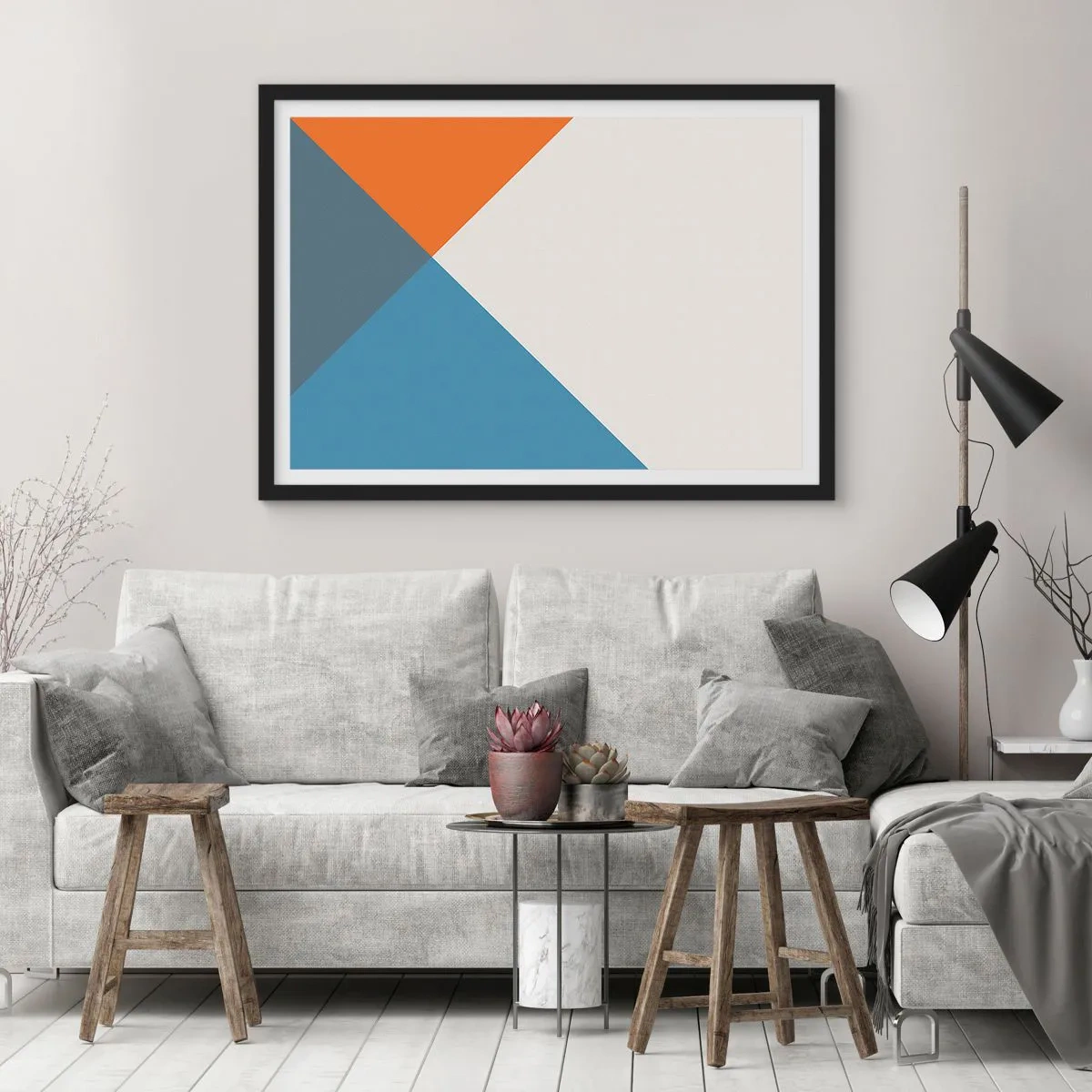 Affiche dans un cadre noir - Poster - Sous cette angle.... - 50x40 cm