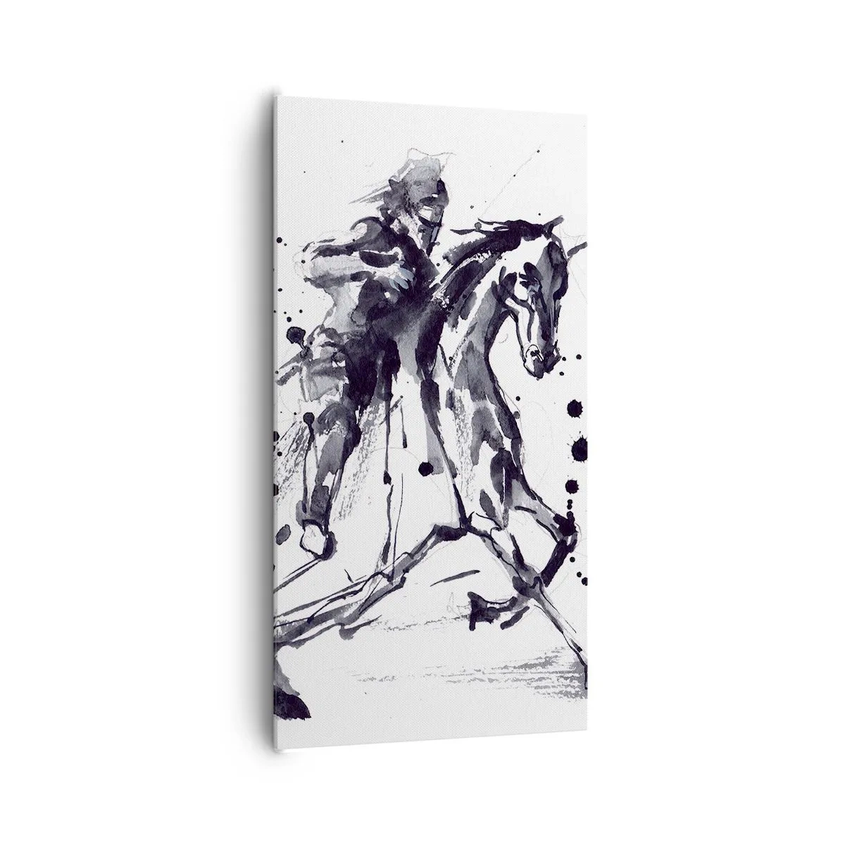 Impression sur toile - Image sur toile - Chevalier noir - 65x120 cm