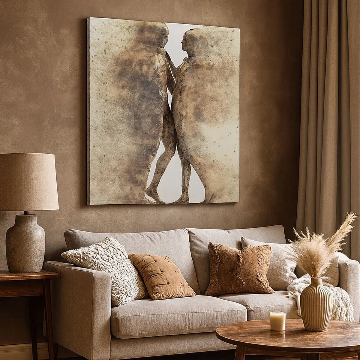 Impression sur toile - Image sur toile - Ils sont sortis de la poussière pour aimer - 30x30 cm