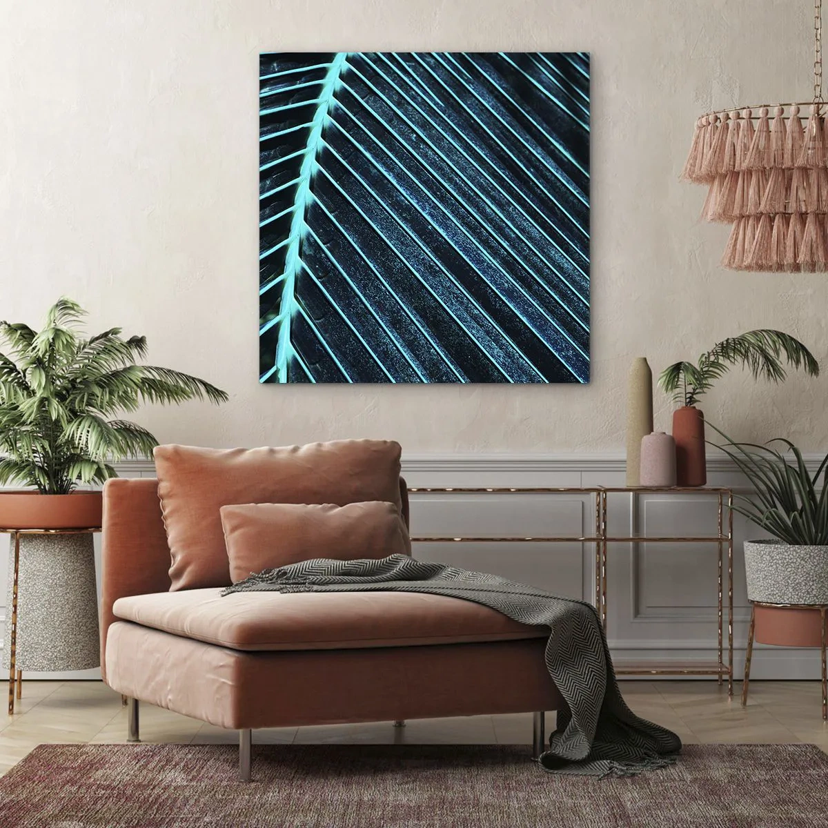 Impression sur toile - Image sur toile - Texture verte - 50x50 cm