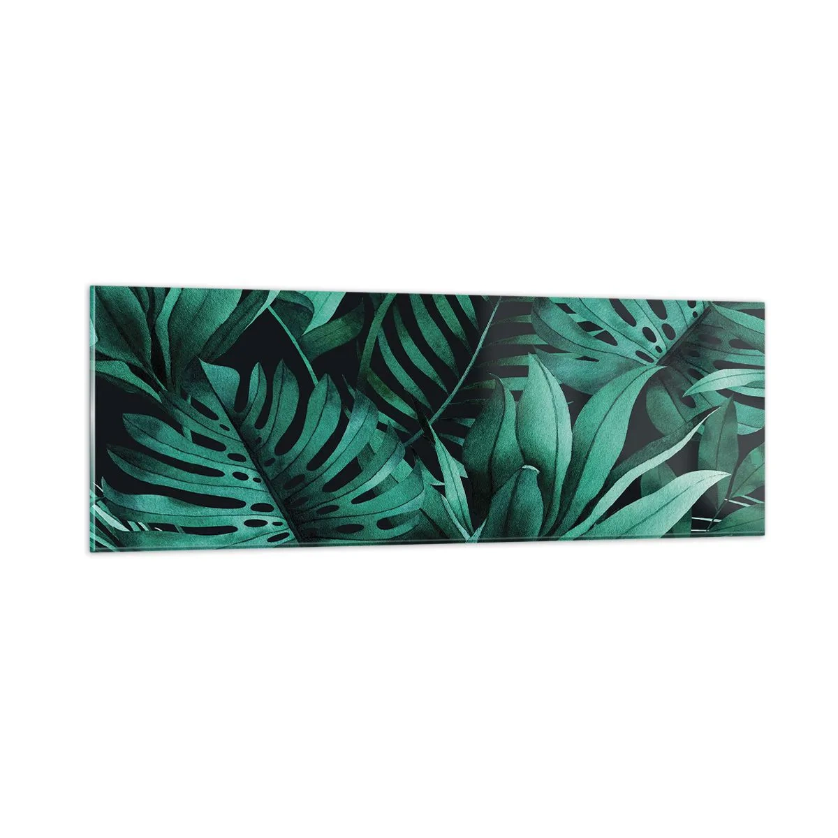 Impression sur verre - Image sur verre - Profondeur du vert tropical - 90x30 cm