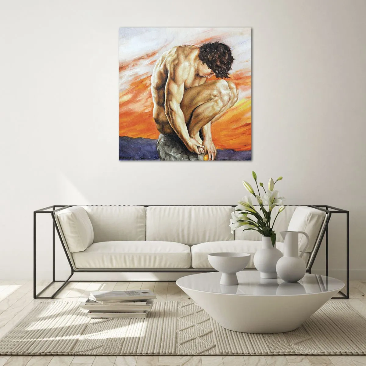 Impression sur verre - Image sur verre - Plongé dans ses pensées - 50x50 cm