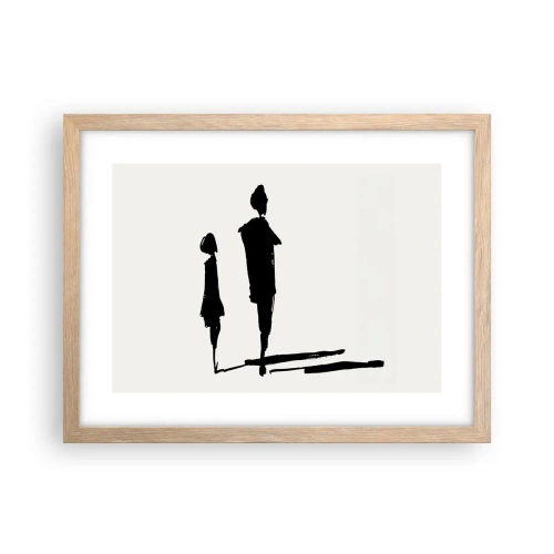 Affiche dans un chêne clair - Poster - Êtes-vous sûr qu'ils sont ensemble ? - 40x30 cm