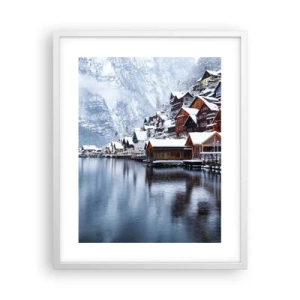 Affiche dans un cadre blanc - Poster - En décoration hivernale - 40x50 cm