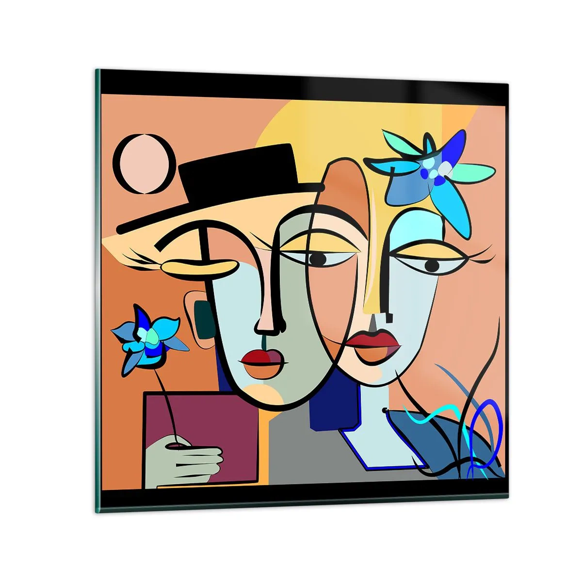 Impression sur verre - Image sur verre - Le Rendez-vous de Picasso - 60x60 cm