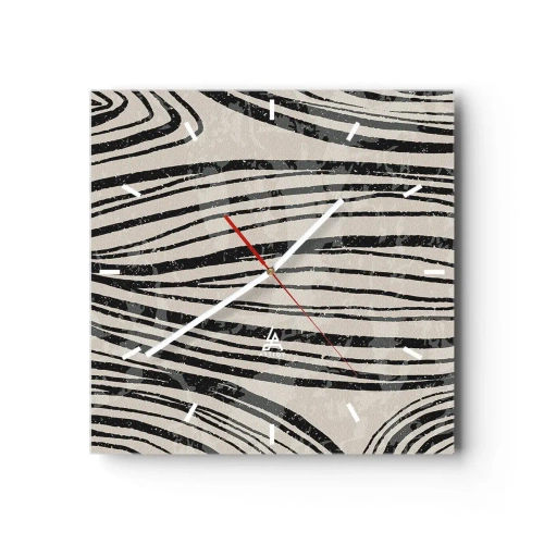 Horloge murale - Pendule murale - Ligne de marécage - 40x40 cm
