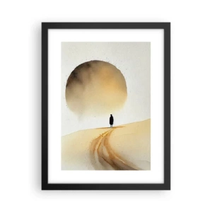 Affiche dans un cadre noir - Poster - Toujours solitaire - 30x40 cm