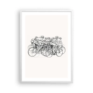 Affiche dans un cadre blanc - Poster - Ensemble en équipe - 50x70 cm