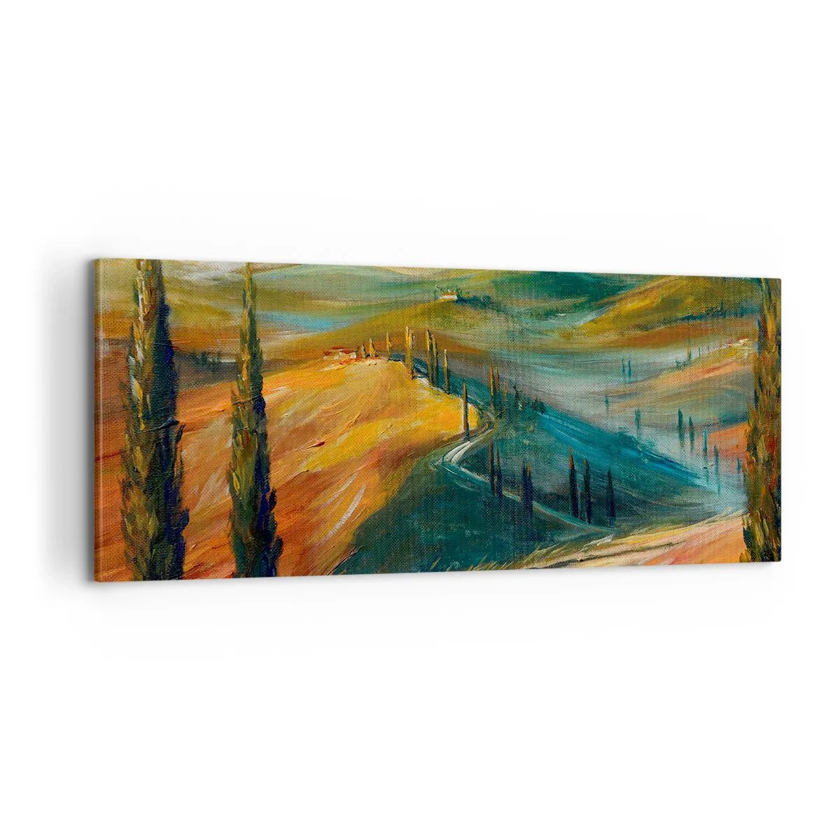 Impression sur toile - Image sur toile - paysage toscan - 100x40 cm