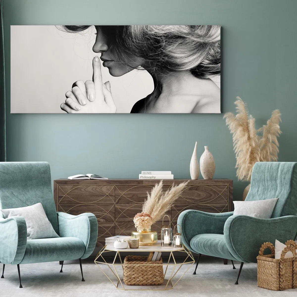 Impression sur toile - Image sur toile - A l'écoute d'elle-même - 100x40 cm